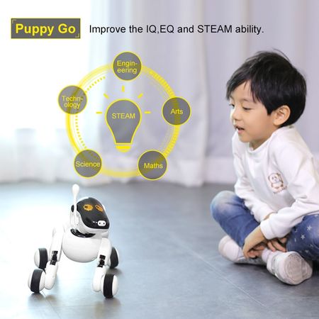 HeLicMax AI Dog Robot Toy 1803 APP Control Bluetooth Connection Smart Electronic AI Pet Dog Toy For Your Famliy and Friends