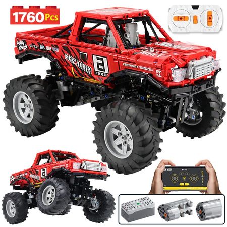 1760Pcs City 4WD Off Road Vehicle Model RC/non-RC Building Block Technic  SUV Racing Car Truck Bricks Toys for Boys