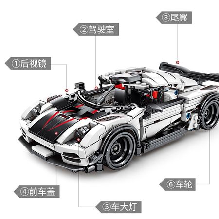 625+pcs Fit Lego Technic Speed Car Bulding Blocks Sembo Speed Champion MOC  Bricks Creator Expert Toys Gifts SEMBO BLOCK