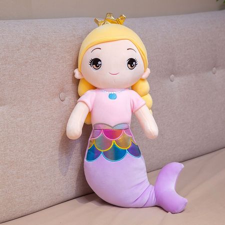 55/70CM Beautiful Mermaid Plush Toys Soft Stuffed Cartoon Animal Fish Doll Sofa Car Pillow Baby Cushion Girls Christmas Gifts