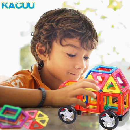KACUU Big Size Magnetic Block Designer Construction Set Model & Building Toy Plastic Magnetic Building Blocks Toys For Children