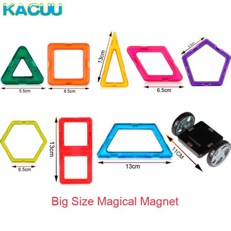KACUU Big Size Magnetic Block Designer Constructor Set Model & Building Technic Magnets Toy Building Blocks Toys For Children