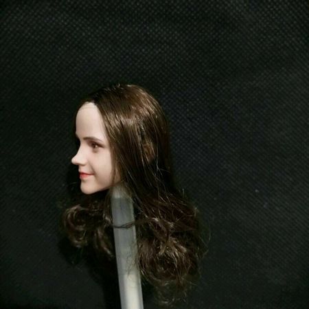 1/6 Scale Glf  Emma Watson Little Girl Brown Hair Head Sculpt Model Toy