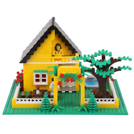 Compatible City house villa Architecture model capital building kits block kids toys children bricks France villa village sets