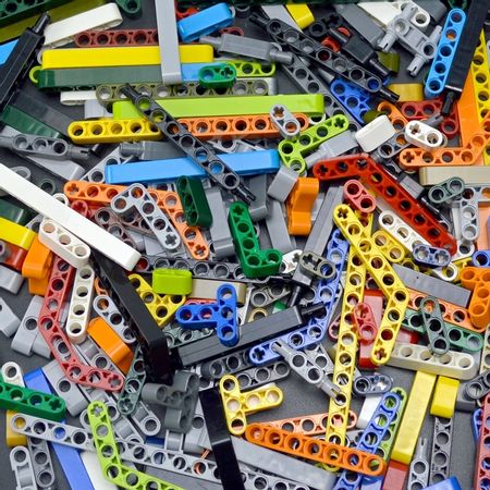 Technic accessories Bulk Brick MOC Multiple size Technology Parts Building Blocks Beam Axle Connector Colorful Studded Long Beam