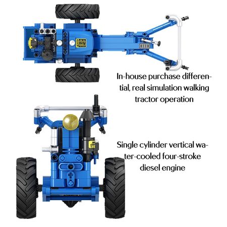 City Classic Old Tractor Car Building Block For Technic DIY Walking Tractor Truck Brick Educational Toys for Children
