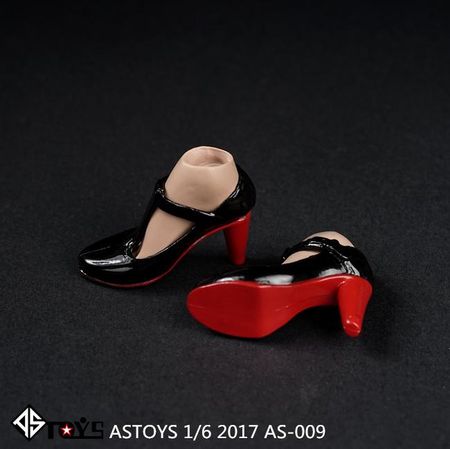 1/6 High Heel Shoes for female Footless Model Red / Black / Gray Color fit 12 inch Action Figure doll