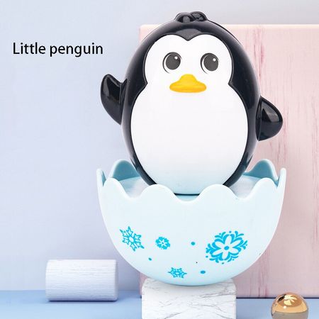 Baby Care Cute Yellow Chick Rabbit Penguin Tumbler Toys Roly-Poly Plastic ABS Rattles Grasping Training for Children Game Gift 3
