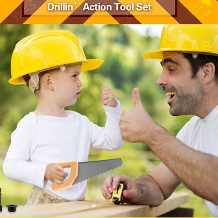14Pcs/set Simulation Repair Drill Tools Toys For Boys Pretend Play Model DIY Tool Play House Garden Toy Kit Children Gifts