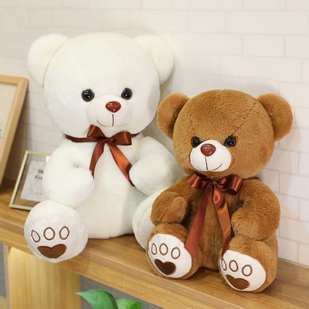 1pc 35-60CM Kawaii Plush Teddy Bear Toys Stuffed Animal Brown Bow-Knot Bear Dolls Soft Pillow Christmas Decor Gift for Baby Girl