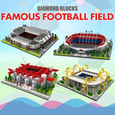Toys for Children Mini Blocks Famous Architecture Football Soccer Field Soccer Camp Nou Signal Lduna Park Model Building Blocks