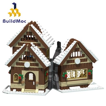 The Farm Cottage Christmas Winter House Building Blocks Compatible House Figures Bricks Sets Toys Kids Brithday Children Gifts