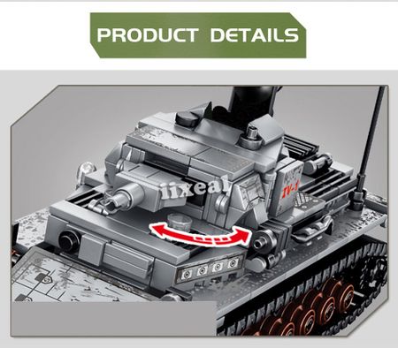 SEMBO City Police Fit Lego WW2 Renault Tank Military Building Blocks Army Man Soldier Figures Bricks Weapon Boys Toys for Kids