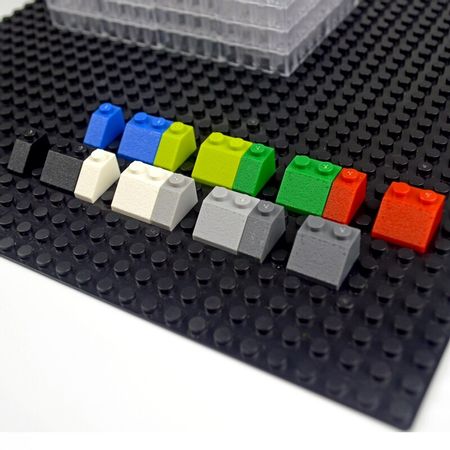 50pcs Slope Thick Bricks 1*4 Dot DIY Sloping Building Blocks multiple colors Beveled classic parts Compatible with lego