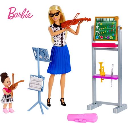 Original Barbie Music Teacher Playset 18 Inch Dolls Birthday Present Girls Toys For Kids Children Gift Brinquedos Bonecas