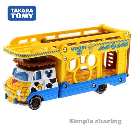 Takara Tomy Tomica Disney Motor Palstranpo Woody Transporter Mould Diecast Metal Pop Baby Doll Magic Kids Toys