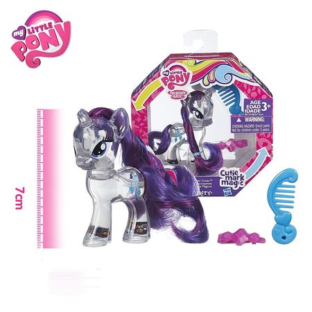 Original Brand My Little Pony Crystal clear Rainbow Pinkie Dash Rarity Toys For Children For Baby Birthday Gift Girl Bonecas