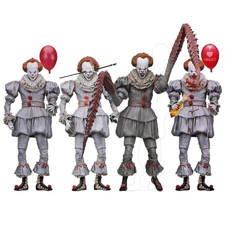 NECA Pennywise Figure Dancing Clown It Stephen King's Collectable Model Toy Horror Gift for Halloween Christmas 18cm