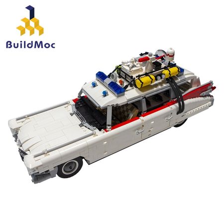 Buildmoc 75828-1 Bricks Toys Ecto- 1/2 Movie Car Set Building Blocks DIY Brick Christmas Gifts For Kid Compatible 16032 Toys