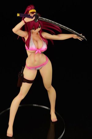33cm Erza Scarlet Swimsuit Gravure Ver. Sakura PVC Action Figure Fairy Tail Sexy Girl Anime Figure Collectible Model Doll Toys