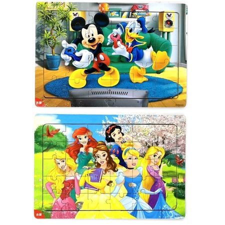 Disney's 30 Frozen Princess Mickey Box Wooden Mosaic Early Childhood Education