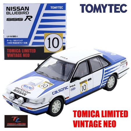 TOMICA LIMITED VINTAGE NEO LV-N185d 1/64 NISSAN BLUEBIRD SSS-R CALSONIC #10 1989