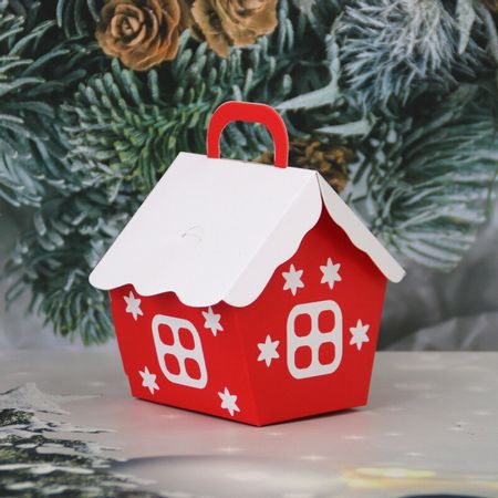 8pcs Christmas Candy Box Bags Santa Claus Gift Box DIY Cookie Packaging Bag Xmas Party Decoration Navidad New Year Kids Gifts