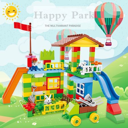 113/226 PCS Big Building Blocks ABS Children Educational DIY Amusement Park Assemble Bricks