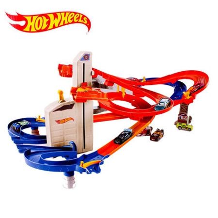 Hot Wheels Roundabout Track Toy Kids Electric Toys Square City Miniature Car Model Classic Antique Cars   Hotwheels