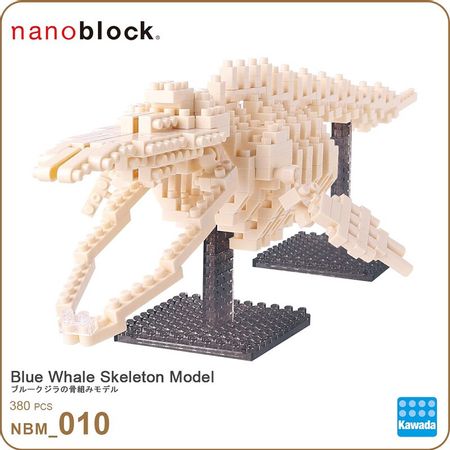 Nano-block Blue whale skeleton model NBM 010 Blue Whale Skeleton Building Blocks Model 380 pieces 12 Years+
