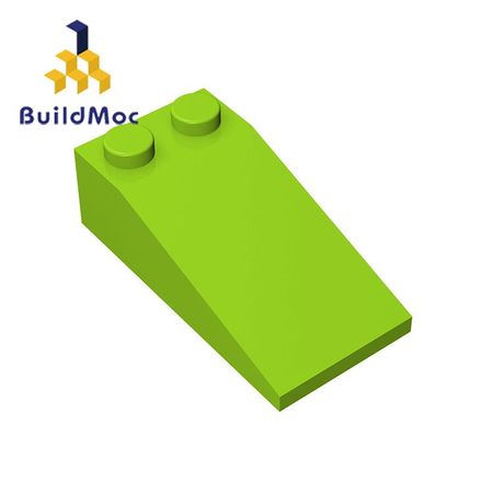 BuildMOC 30363 Slope 18 4 x 2 For Building Blocks Parts DIY LOGO Educational Tech Parts Toys