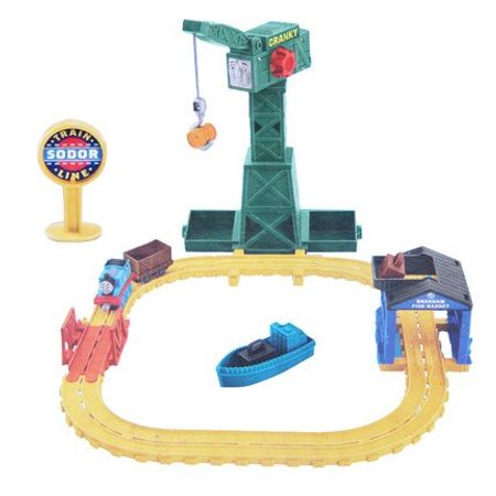 Original Thomas And Friends the Blanche at the dock Railway Track Working Trains model Boy Gift suit Model Learning Toys for kid