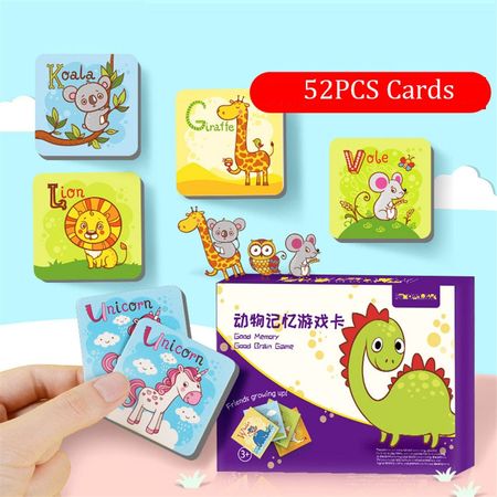 Children English Letter Memory Matching Card Early Learning Parent-Child Interactive Board Game Puzzle Toys for Baby Gift