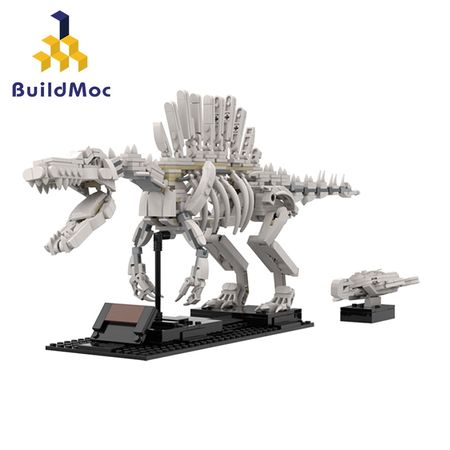Buildmoc Jurassic Era 3D Dinosaurs Fossils Skeleton Model Building Blocks Bricks Museum Educational DIY Toys Children Gifts