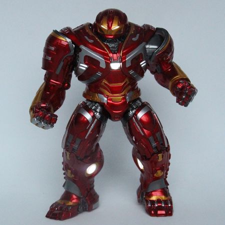 Marvel Avengers Hulkbuster with LED Light 20cm Ironman Hulk Super Hero PVC Action Figure Model Toys with Charging Cable