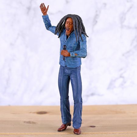 Bob Marley Action Figure Toy Legends Jamaica Singer Bob Marley With Microphone Display Collection Doll Birthday Gift