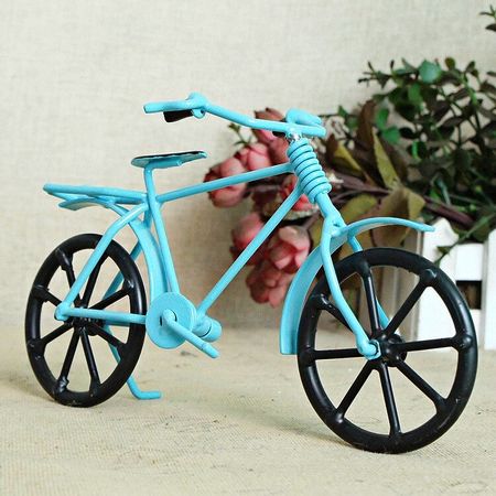 Retro bicycle miniature home decoration bicycle model decoration photography props desk accessories living room decoration