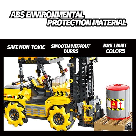APP Remote Control Excavator Engineering Car Building Blocks City Technic RC Forklift Vehicle Creator Bricks Toys For Children