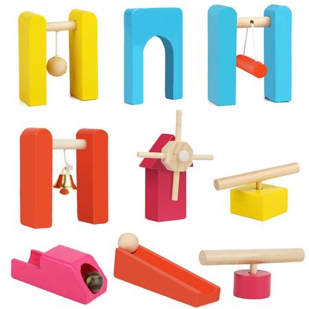 Children Wooden Domino Accessories Building Blocks Toys Board Games Colorful Wood Jigsaw Learning Block Bricks Toy Gifts