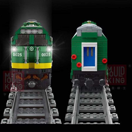 MOC City Technic Series World Railway The NJ2 Diesel Locomotives Motorized Train Model Building Blocks Bricks Toys For Children