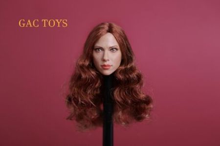 IN SOTCK 1/6 scale  Black Widow woman Scarlett Johansson head with  long brown hair for 12 inch figure body