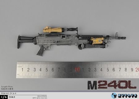 1/6 ZYTOYS ZY16-10 ZY16-09 M240B Machine Gun Weapon Toy 12'' Solider model