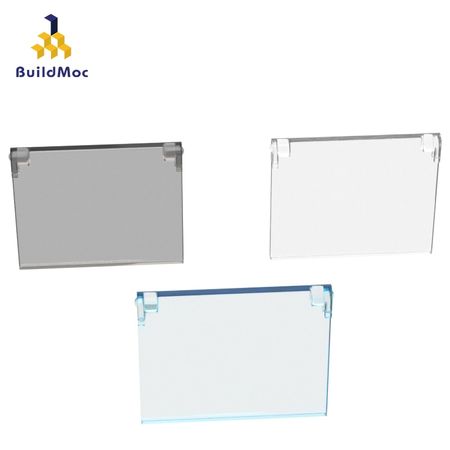 BuildMOC Compatible Assembles Particles 60603 openable glass 1x4x3 Building Blocks Parts DIY LOGO Educational gift Toys