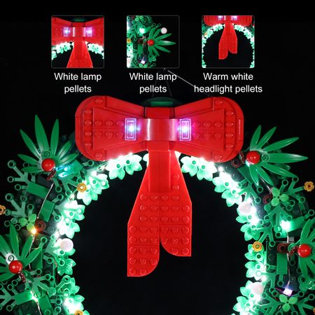 Vonado LED Light Kit Fit Lego 40426 Christmas Wreath Building Blocks Christmas Gift Bricks Light Up Your Toys (only LED Light )