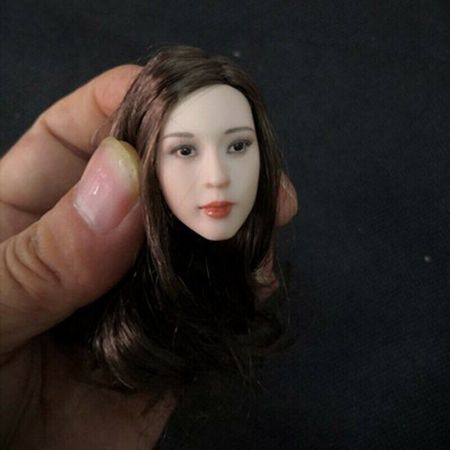 1/6 Scale Asia Girl Joey Wong Head Sculpt Model Pale Skin For 12'' TBL Figure Body