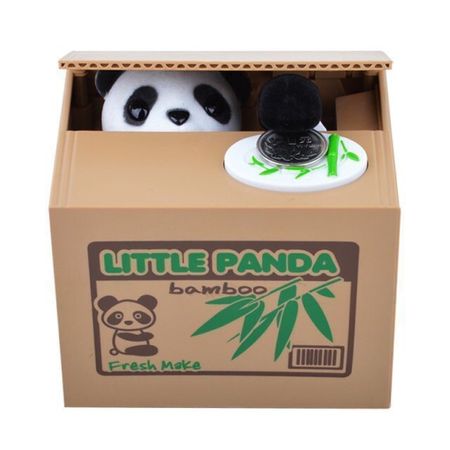 Panda Cat Money Boxes Toy Piggy Banks Gift Kids Penny Box Panda Steals Coins Electronic Novelty Coin Bank Money Saving Boxes