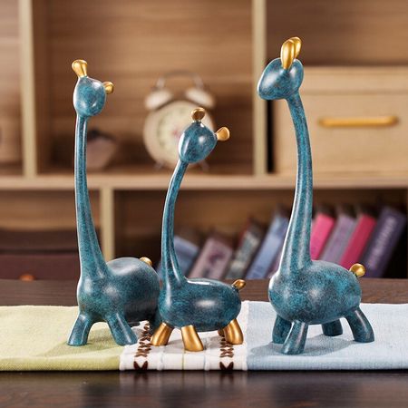 Animal Figurine Cute Giraffe Resin Statue Home Decorations Desktop Accessories Fairy Garden Everyday Collection European Decor