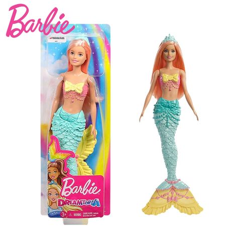 Original Barbie Mermaid Doll Dolphin Water Discolored Girl Gift Toy Sea Fairytale Beautiful Princess Dolls Christmas Kids Toys