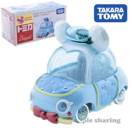 Takara Tomy Tomica Disney Motors Jewelry Way Ribonette Donald Duck Car Hot Pop Kids Toys Vehicle Diecast Metal Model