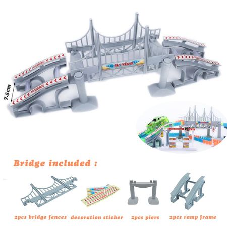 Magical track Accessories bridge Kids Educational toys 7.5CM Arch bridge & Drawbridge for Racing track Creative Gift Toy for kid